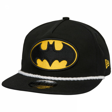 Batman Classic Logo Black Colorway New Era Adjustable Golfer Rope Hat